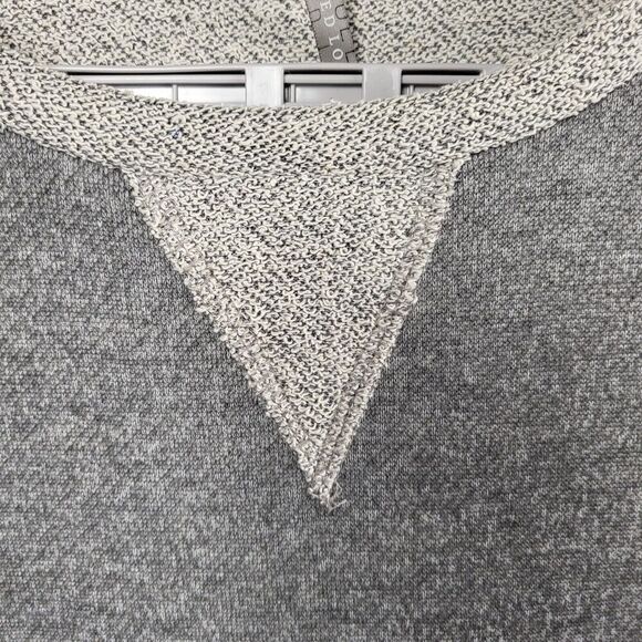 Red Lolly Tunic Sweater Medium Gray Flecked Cotton Blend USA Made High Low Hem - Picture 8 of 13